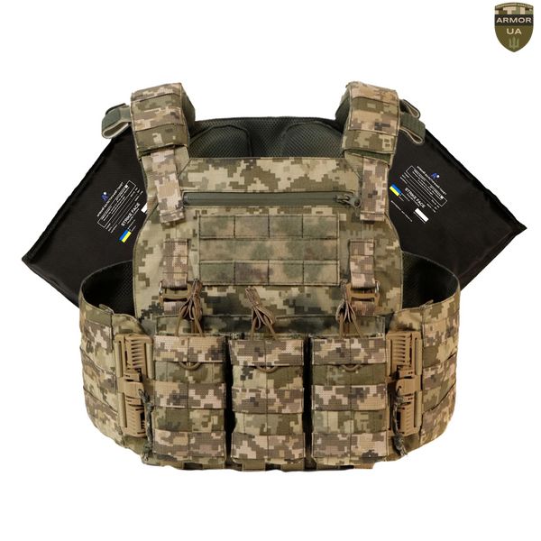 Плитоноска NOVA з балістичним захистом, піксель (PLATE CARRIER) ARMORUA PZ-009 PZ-009 фото