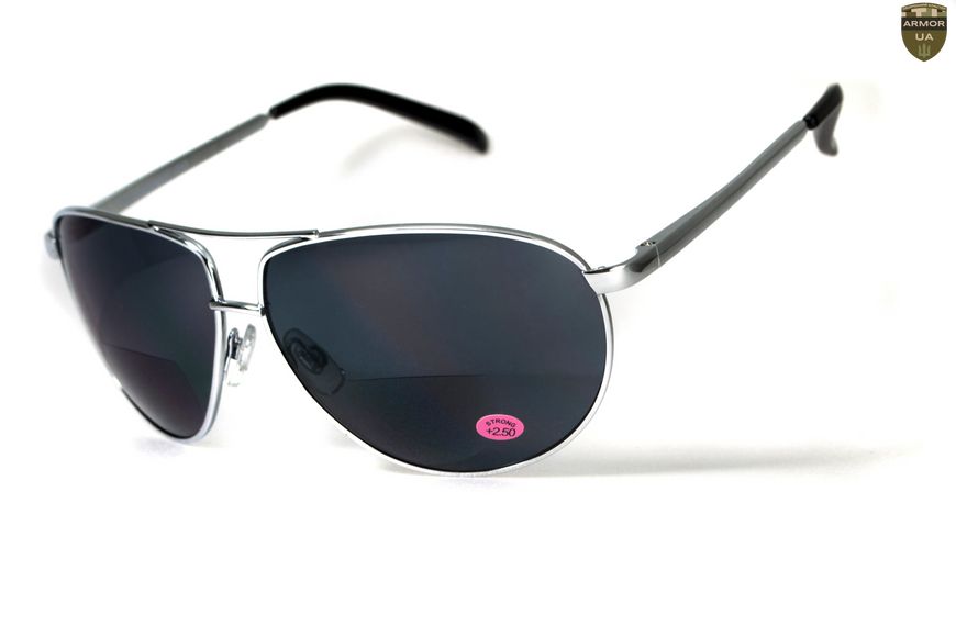 Біфокальні окуляри Global Vision Aviator Bifocal (+2.0) (gray) сірі 1АВИБИФ-Д2.0 фото