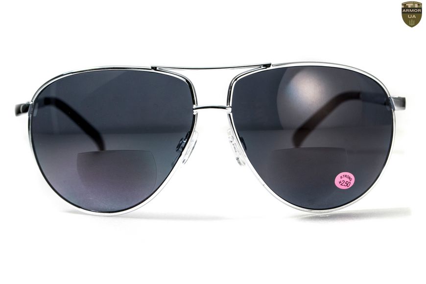 Біфокальні окуляри Global Vision Aviator Bifocal (+2.0) (gray) сірі 1АВИБИФ-Д2.0 фото