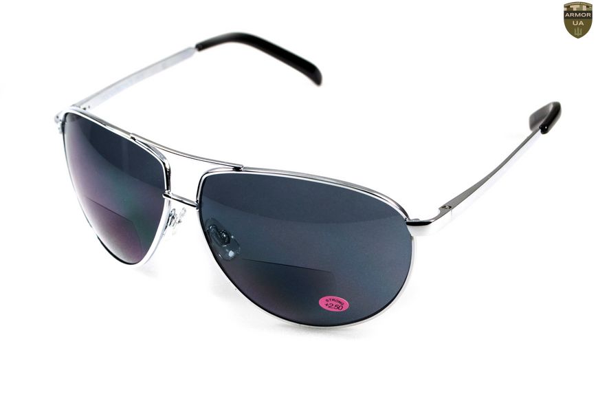 Біфокальні окуляри Global Vision Aviator Bifocal (+2.0) (gray) сірі 1АВИБИФ-Д2.0 фото