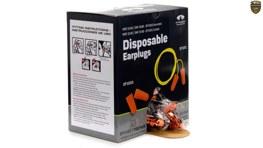 Беруші Pyramex DP1000 (захист SNR 36 dB, NRR 32 dB) PM-EAR-DP1000 фото