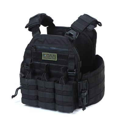 Плитоноска МІЦЬ 2.0 з функцією швидкого скидання Чорна (PLATE CARRIER) ARMORUA PL-022 PL-022 фото