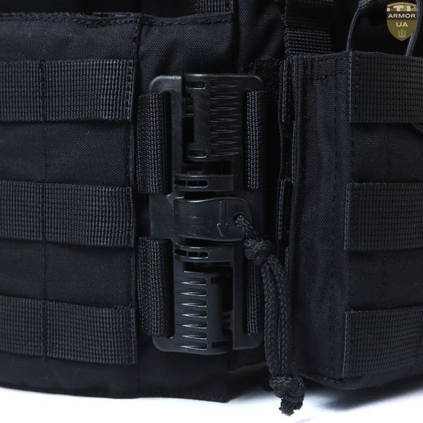 Плитоноска МІЦЬ 2.0 з функцією швидкого скидання Чорна (PLATE CARRIER) ARMORUA PL-022 PL-022 фото