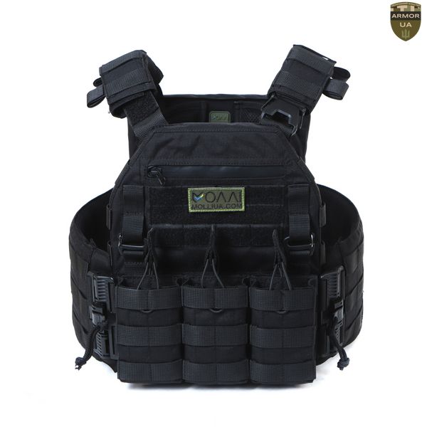 Плитоноска МІЦЬ 2.0 з функцією швидкого скидання Чорна (PLATE CARRIER) ARMORUA PL-022 PL-022 фото