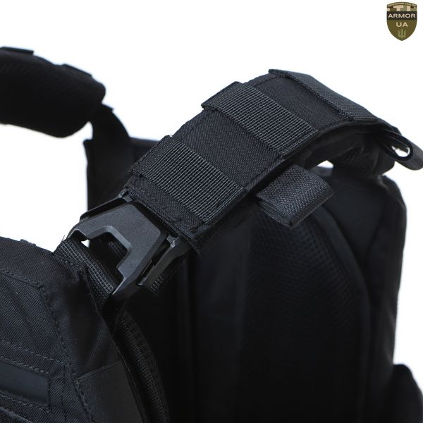 Плитоноска МІЦЬ 2.0 з функцією швидкого скидання Чорна (PLATE CARRIER) ARMORUA PL-022 PL-022 фото