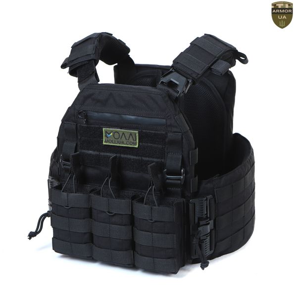 Плитоноска МІЦЬ 2.0 з функцією швидкого скидання Чорна (PLATE CARRIER) ARMORUA PL-022 PL-022 фото