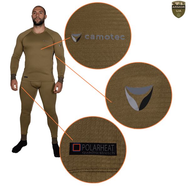 Термобілизна Polarheat quadro stretch 3.0 Tan Camotec 7295-XXL 7295-XXL фото