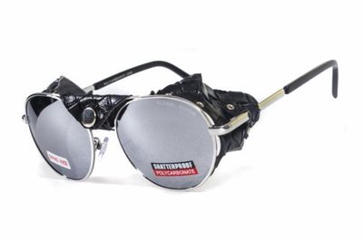 Окуляри-авіатори Global Vision Aviator-5 (silver mirror) дзеркальні сірі зі знімним ущільнювачем 1АВИА5-70 фото