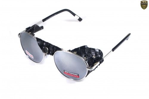 Окуляри-авіатори Global Vision Aviator-5 (silver mirror) дзеркальні сірі зі знімним ущільнювачем 1АВИА5-70 фото