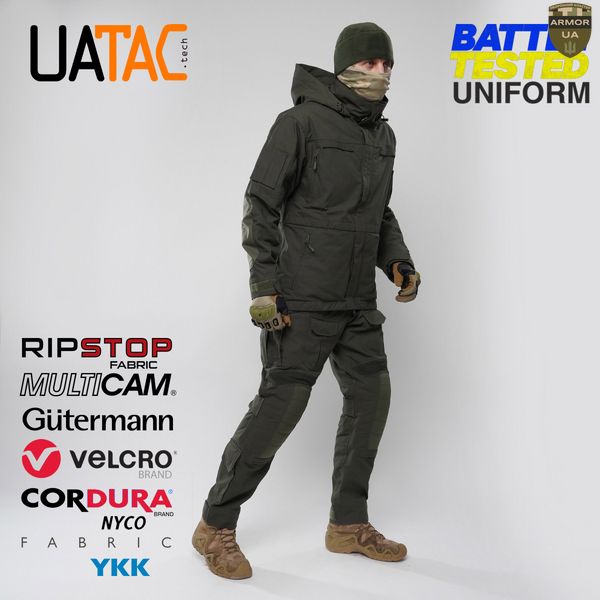 Комплект штурмові штани + куртка. Демісезон UATAC GEN 5.2 Olive (Олива) S UAT-621 фото