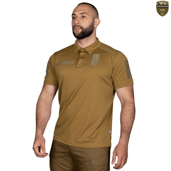 Тактична футболка Поло Tactical Army ID CoolPass Antistatic Койот Camotec 5861XS 5861XXXXL фото