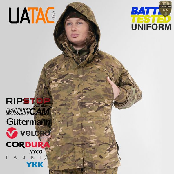 Жіноча штурмова куртка Gen 5.2 Multicam (OAK) UATAC Куртка пара з флісом S UAT-585 фото