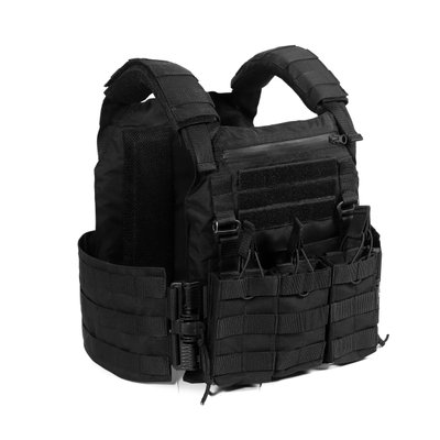 Плитоноска зі швидким скиданням чорна (PLATE CARRIER) ARMORUA PL-012 PL-012 фото