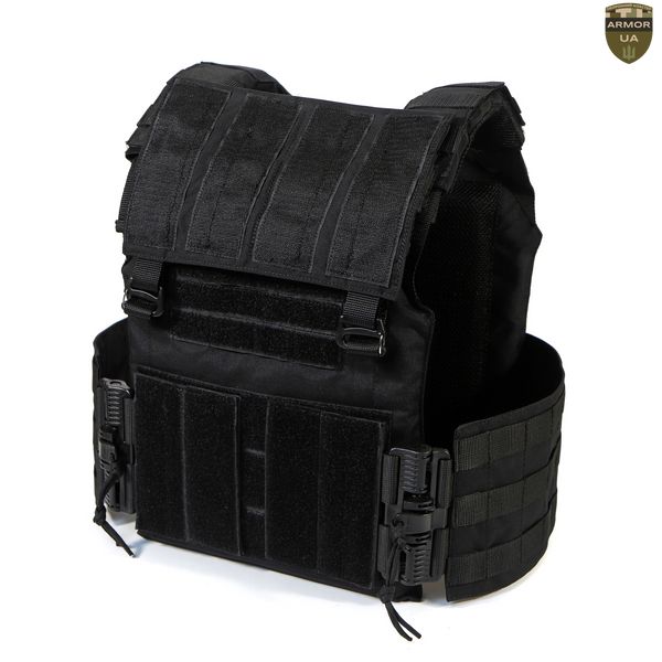 Плитоноска зі швидким скиданням чорна (PLATE CARRIER) ARMORUA PL-012 PL-012 фото