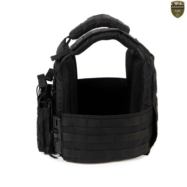 Плитоноска зі швидким скиданням чорна (PLATE CARRIER) ARMORUA PL-012 PL-012 фото