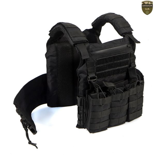 Плитоноска зі швидким скиданням чорна (PLATE CARRIER) ARMORUA PL-012 PL-012 фото