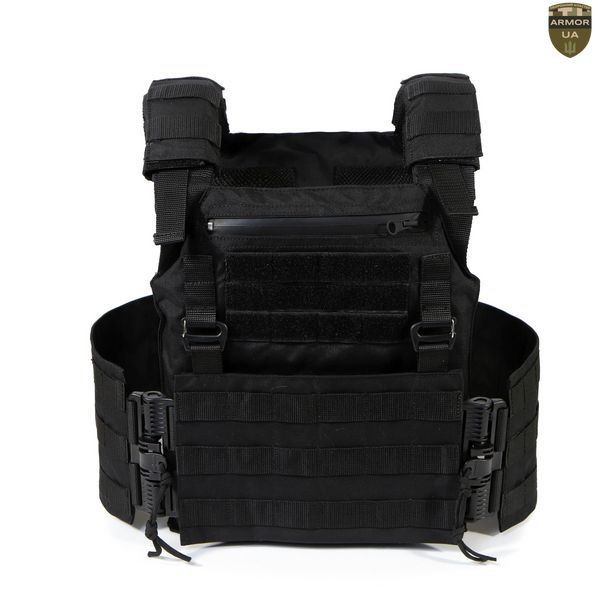 Плитоноска зі швидким скиданням чорна (PLATE CARRIER) ARMORUA PL-012 PL-012 фото